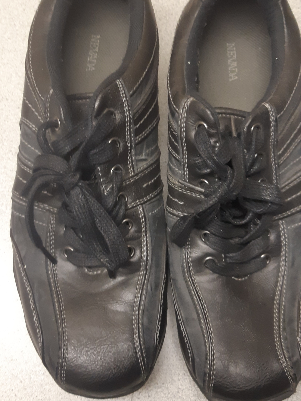 Nevada Men's Black Lace-Up Sport Sneakers Size 11